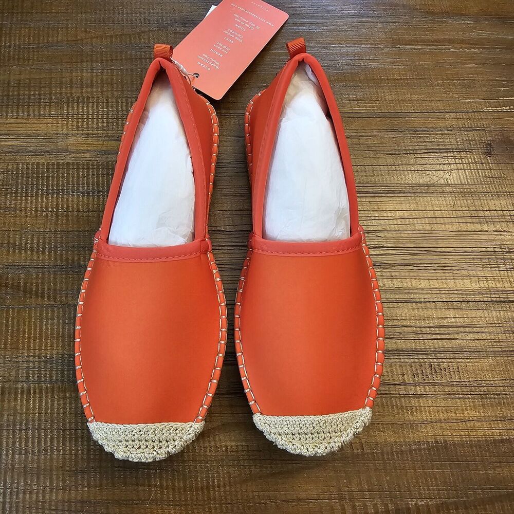 NEW Sea Star Women's Beachwear Beachcomber Espadrilles Shoes Orange SIZE 7